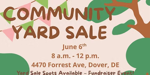 Community Yard Sale - Fundraiser Benefitting the Willow Run Rurrinettes