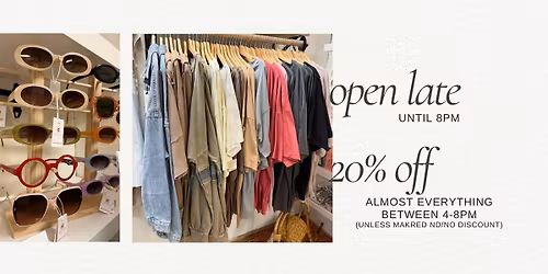 Woodland Wednesday (20% off from 4-8pm)