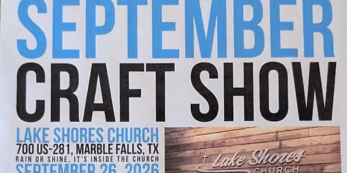 Annual Lake Shores Church September Craft Show