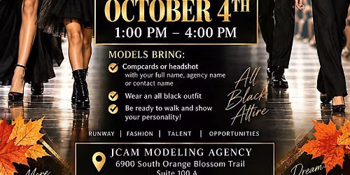 Fall Fashion Show Casting Call