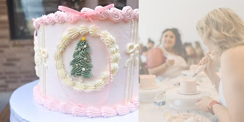 Houston Cake Decorating Class | Ruffles and Bows Holiday Cake