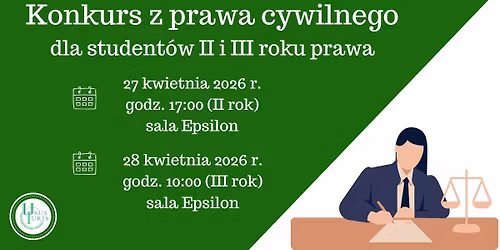 Wydzia\u0142owy Konkurs z Prawa Cywilnego dla student\u00f3w II i III roku Prawa