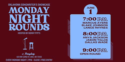 Monday Night Rounds @ Ponyboy 6-1-26