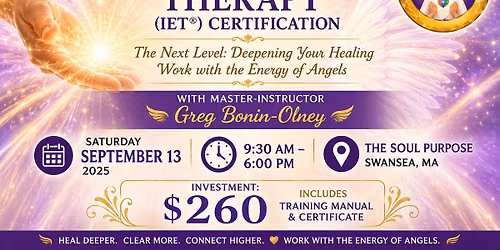 Intermediate Level Integrated Energy Therapy\u00ae (IET\u00ae) Certification