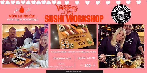 Valentine\u2019s Day Sushi Workshop Evening