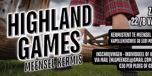 HIGHLANDGAMES MEENSEL KERMIS 2026 | 22 augustus