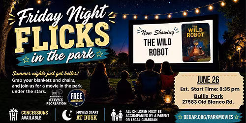 Friday Night Flicks- The Wild Robot
