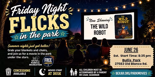 Friday Night Flicks- The Wild Robot