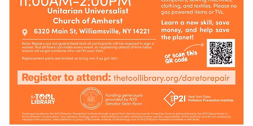 Dare to Repair Cafe - December 2025 @ Unitarian Universalist Church of Amherst