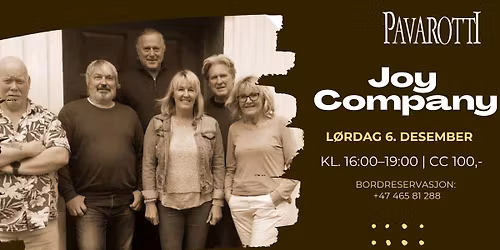 Joy Company \u2013 Ettermiddagslive