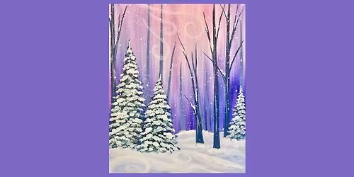 Paint and Sip Windswept Winter Woods