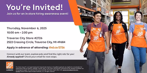 The Home Depot - Traverse City Hiring Event
