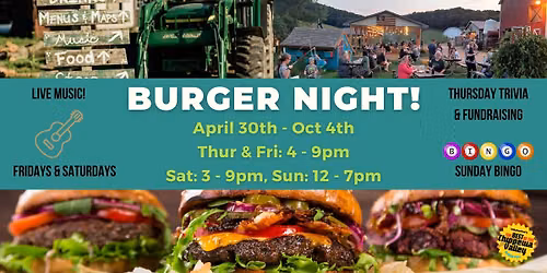 Burger Night Week 22 of 23: Trivia, Live Music, Bingo & Burgers