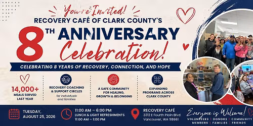 Recovery Caf\u00e9 of Clark County's 8th Anniversary Celebration
