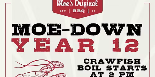 Moe\u2019s PCB 12 Year Anniversary Crawfish Boil