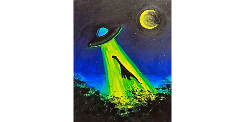 Abducted Dino - Paint and Sip in Phoenix | Classpop!\u2122