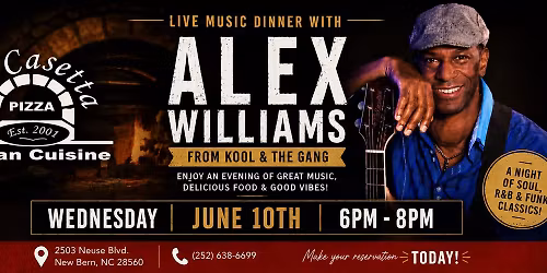 Alex Williams\ud83c\udfb8from Kool & The Gang\ud83c\udfb5at La Casetta!