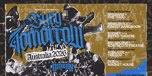 Bury Tomorrow Australian Tour 2026 \u2013 Adelaide LIC AA