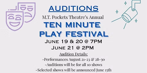 10-Minute Play Festival Auditions