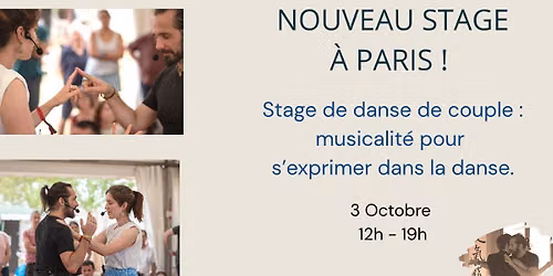 Stage de danse de couple : musicalit\u00e9 pour s\u2019exprimer dans la danse.