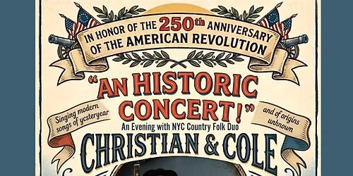 A Historic Concert with Christian & Cole! Little Stony Point Park