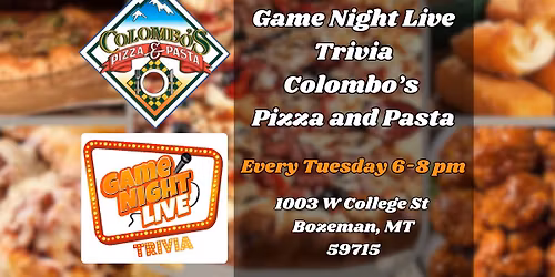Game Night Live Trivia is at Colombo's Pizza and Pasta!!