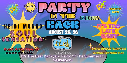 PARTY IN THE BACK - HEIDI MUNRO\/ SOUL SENSATION\/ TOO LATE BABY\/ GABE PENNA 