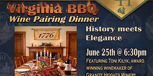 Virgina BBQ - Wine Dinner, City Vino, Always Flavored, and Granite Heights