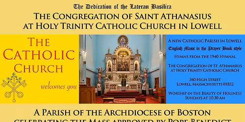 Catholic Mass of the Congregation of Saint Athanasius at Holy Trinity Catholic Church