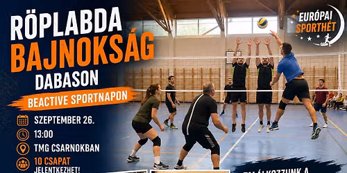 R\u00f6plabda Bajnoks\u00e1g Dabason a #Beactive Sportnapon