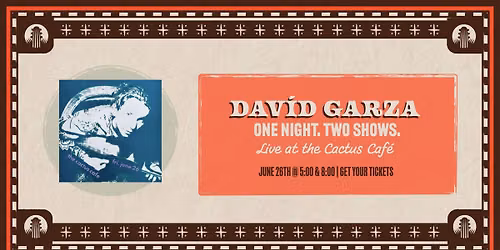 Dav\u00edd Garza Live at The Cactus Cafe!