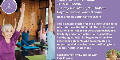 Yoga for healthy aging taster session