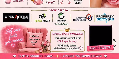 SUMMER TOES & REALTOR GOALS-Exclusive JPAR Agent Pedicure Event