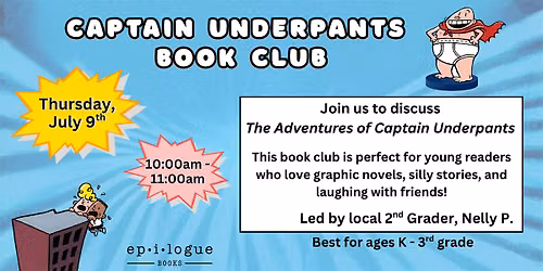 Captain Underpants Book Club at ep\u2022i\u2022logue Books