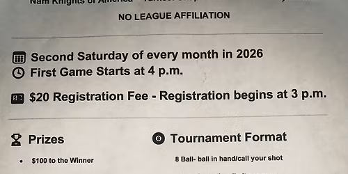 In House Pool Tournament