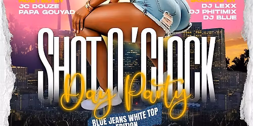 SHOT O'CLOCK DAY-PARTY BLUE JEANS WHITE TOP EDITION