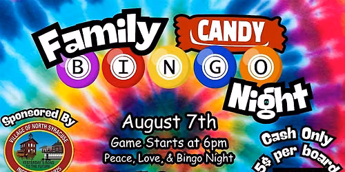 Peace, Love, & BINGO! Family Candy Bingo Night
