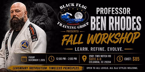 Prof. Ben Rhodes Gracie Jiu-jitsu Fall Workshop