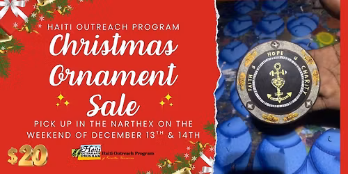 Haiti Outreach Christmas Ornament Sale
