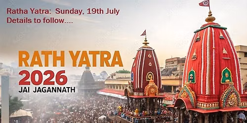Shree Jagannatha Ratha Yatra  Sunday, 19th July 2026