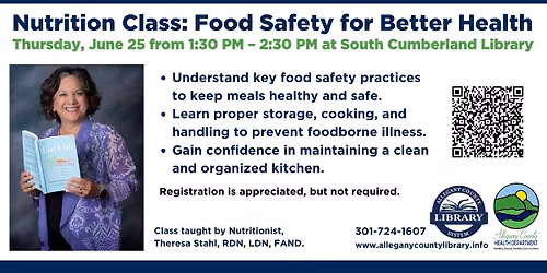 Nutrition Class at South Cumberland Library: Food Safety for Better Health