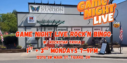 Game Night Live R0CK'N Bingo w\/ Rockstar Trivia at Tigardville Station