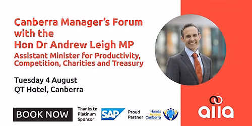 Canberra Manager\u2019s Forum with the Hon Dr Andrew Leigh MP