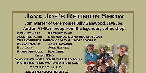 Java Joe's Reunion Show