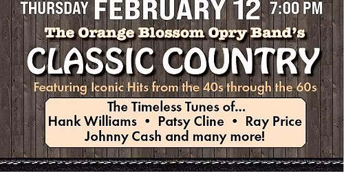 Classic Country starring the Orange Blossom Opry Band
