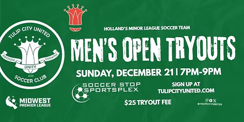 TULIP CITY UNITED - MEN'S OPEN TRYOUTS