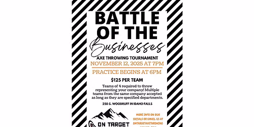 \ud83e\ude93Battle of the Businesses Axe Throwing Tournament!