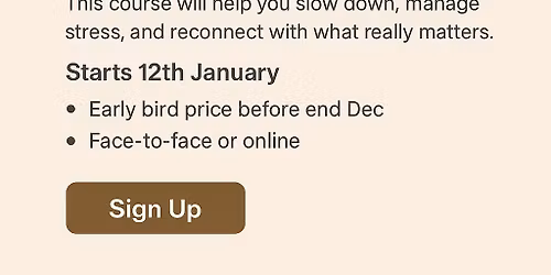 Poole based 8 week Modern Mindfulness Course