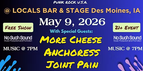 JON Q PUBLIC, MORE CHEESE, JOINT PAIN, ANCHORESS