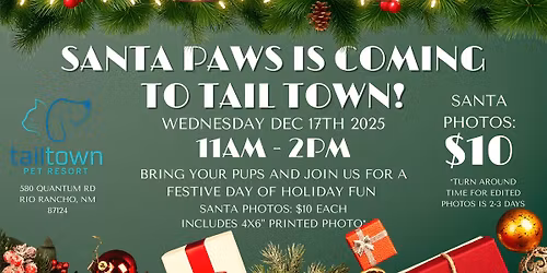 Santa Paws is Coming to Tail Town!